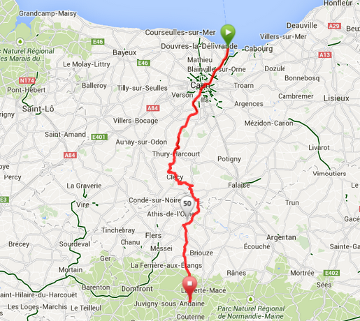 Day 1 – Caen to Bagnoles de L’Orne