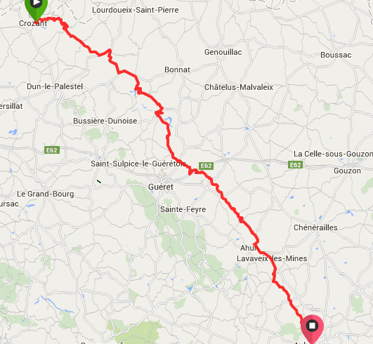 Day 5 – Crozant to Aubusson