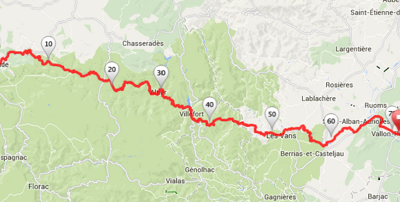 Day 9 – Mende to Vallon Pont D’Arc