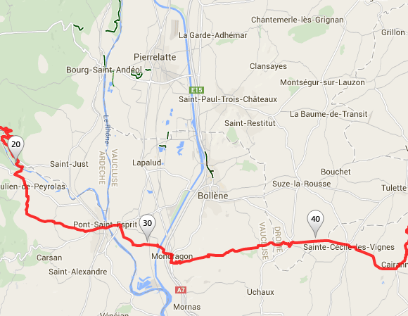 Day 10 – Vallon Pont D’Arc to Vaison-la-Romaine